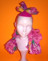 Barbie Doll Private Collection Pink Flower Hat &amp; Shawl #4959 - £10.41 GBP