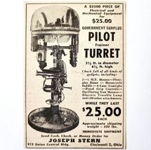 1947 Joseph Stern Pilot Trainer Turret Advertisement Vintage Aviation Oh... - $28.01 CAD