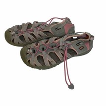 Keen Womens Size 5 Whisper Waterproof Sandals Gray Pink Hiking Outdoor Shoes - £6.97 GBP