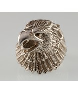 Vintage 3-D Eagle Head Sterling Silver Band Ring SZ 11 - $190.74 CAD