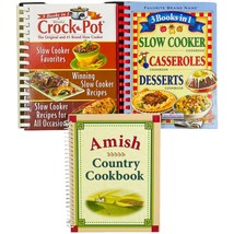 Spiral-Bound Cookbooks - Slow Cooker, Casseroles, Amish Recipes / Set Of 3 Books - $38.61