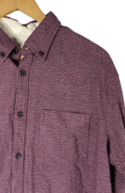 Old Navy Shirt Size Large Slim Fit Button Mens Purple / Red  Twill Houndstooth - £29.37 GBP
