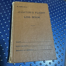 Vtg WW2 Aviators Flight LOG- 1943/1944 Book United States Navy Named &amp; Filled - £97.64 GBP