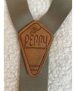 Original Perry Hook-On Belt Y-Back Adjustable Suspenders KHAKI USA - $14.03