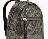 Fossil Megan Silver Metallic Black Leather Backpack ZB7861043 NWT Python... - $68.30