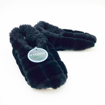 Snoozies Women&#39;s Ok to Be Square Black Slippers Medium 7/8 - £10.07 GBP