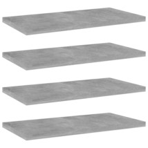 Bookshelf Boards 4 pcs Concrete Gray 15.7&quot;x7.9&quot;x0.6&quot; Engineered Wood - $59.99