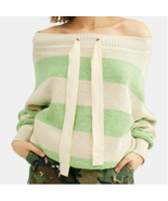 NWT $148 Free People S Cassidy Off The Shoulder Pullover Knit Sweater St... - £56.24 GBP