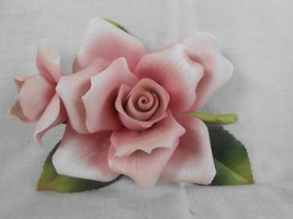 Vintage Andrea By Sadek Pink Roses With leaves - £14.82 GBP