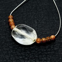 Crystal Quartz Faceted Oval Sunsitara Beads Briolette Natural Loose Gemstone - £2.72 GBP