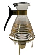 Vintage Pyrex Coffee Carafe and Stand Gold Rings - $52.12 CAD