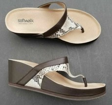 Softwalk Sandals Thong Wedge Shoes 7.5 W - $28.49