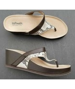 Softwalk Sandals Thong Wedge Shoes 7.5 W - $28.49