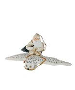 Vintage Department 56 Father Frost Riding On A Owl Ornament 10.5&quot; Wing Span - $44.99