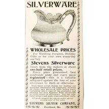 Stevens Silver Company 1897 Advertisement Victorian Silverware Home ADBN... - $14.01 CAD