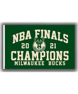 Milwaukee Bucks Basketball Finals Champions 2021 Flag 90x150cm 3x5ft Bes... - £12.47 GBP