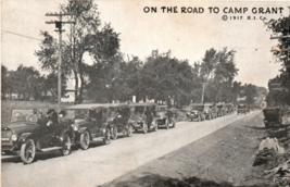 Rockford Illinois WWI Automobile Army Camp Grant Postcard Railroad Cancel - £14.65 GBP