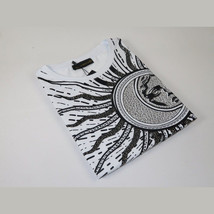 Men LAVERITA European Fashion Crew Shirt Medusa Medallion 94462 White image 3