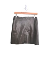 MNG CASUAL Womens Size XS Green Faux Leather Skirt - £16.26 GBP