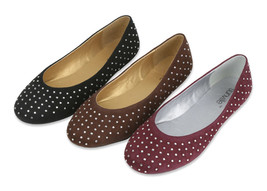 Women&#39;s Ballet Flats Rhinestone Faux Suede Casual Fashion Slip On Shoes,... - £4.25 GBP