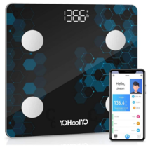 YOHOOLYO Bluetooth Wireless Bathroom Weight Scale Mass (400 lbs) - £27.68 GBP