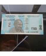 India 2024 50 Rupees Banknote - No INSET Ltr Sec Thread - Auth UNC W/M 0630 - $4.55