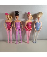 Barbie Ballerina Doll Lot of 4 Molded Top Pointe Shoes Mattel Purple Pink - $17.97