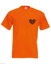 Mens T-Shirt Leopard Skin Heart, Animal Shape Shirts, Skin Print Shirt - £19.70 GBP