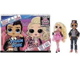 LOL Surprise OMG Movie Magic 2-Pack Dolls Tough Dude &amp; Pink Chick LOL - £68.80 GBP