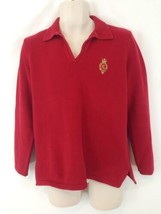 Ralph Lauren Jeans Co Mens M Red V Neck Pullover Cotton Sweater - £7.79 GBP