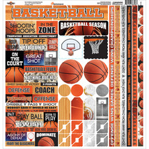 Reminisce Variety Cardstock Stickers 12"x12" Basketball  - $12.07