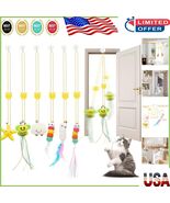 Indoor Cat Exercise Set - 6 Interactive Feather Toys with Hands-Free Design - $26.56 CAD