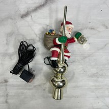 Vintage Mr Christmas Santa Claus Tree Topper 14&quot; 1994 Animated  - £51.39 GBP