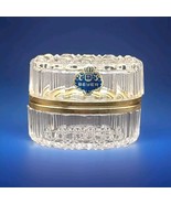 BEYER BLEIKRISTALL Crystal Oval Jewelry Casket Trinket Box West Germany  - £40.62 GBP