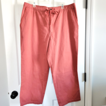 John Blair Relaxed Khaki Chino Pants XL Short Womens Elastic Waist Pink Cotton - £11.63 GBP