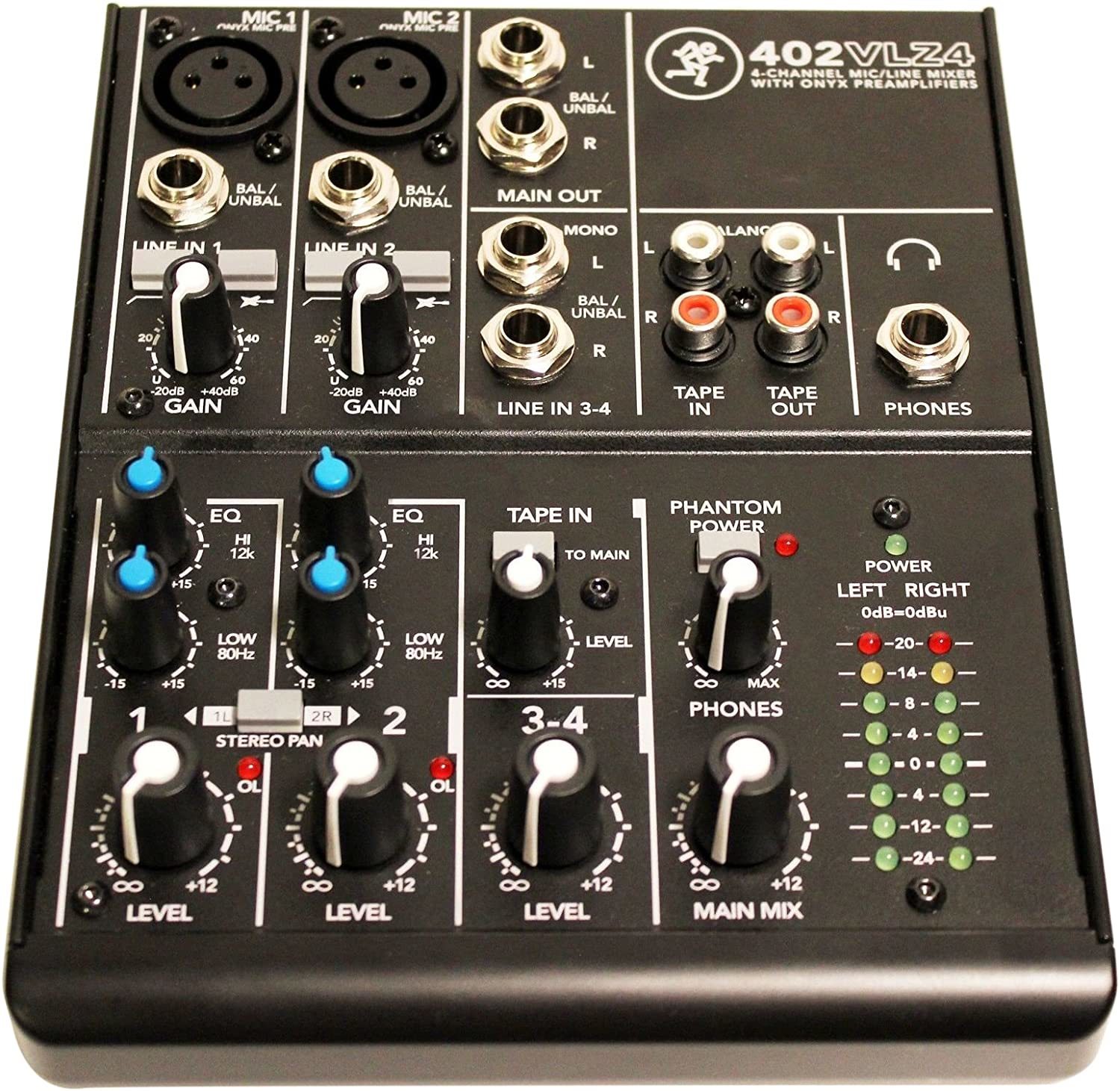 Mackie 402VLZ4, 4-channel Ultra Compact Mixer with High Quality Onyx Preamps - $134.99