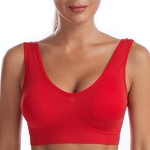 Compression Wirefree High Support Bra for Women Everyday Wear Exercise Red - $12.99