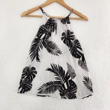 Tank Top Blouse Palm Leaves Flowy Women Small - £10.98 GBP