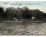 Bide-a-Wee Clubhouse Kankakee Fiume Kankakee Illinois Il 1910 DB Cartoli... - $18.39