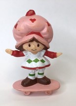 Vintage Strawberry Shortcake on Her Skateboard Miniature Figurine 1982 PVC - £7.99 GBP