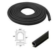 Gordon Glass® Automotive Black Bulb Type Gasket, 5/16&quot; Width, 1/4&quot; Backing  - $831.04 MXN