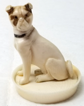 Boxer Dog Figurine Sitting Attention Plastic Small Vintage - $15.15