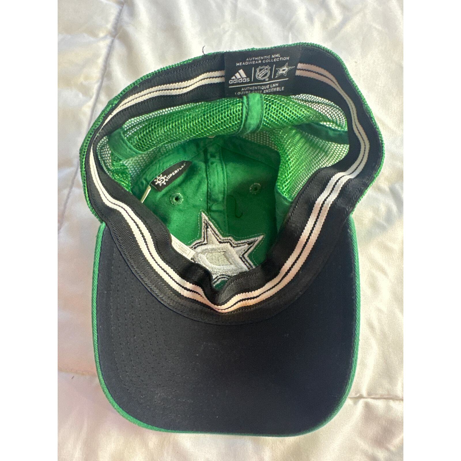 Adidas Dallas Stars Green Mesh Adjustable Hat NHL Authentic Headwear Item image 4