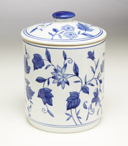 Zeckos AA Importing 59791 Blue And White Round Jar With Lid - £50.88 GBP