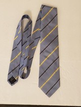 Burberry London Mens Necktie Blue Striped Yellow - £27.63 GBP