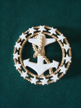 Vintage Anchor ~ Stars Pin ~ Brooch ~ Nautical ~ R.N.K. - £7.04 GBP