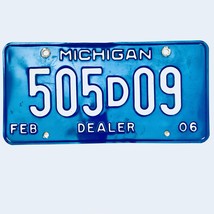 2006 United States Michigan Base Dealer License Plate 505D09 - £13.29 GBP