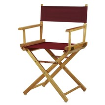 Casual Home 18&quot; Director&#39;s Chair Natural Frame with Burgundy Canvas - £66.23 GBP