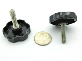6mm x 25mm Thumb Screws w Large Fluted HD Delrin Head 818 SS   4 per pac... - £9.91 GBP