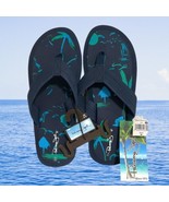 Panama Jack Mens Blue Beach Scene Flip Flops Sandals Size 8 / 9 M NEW Pa... - £12.05 GBP